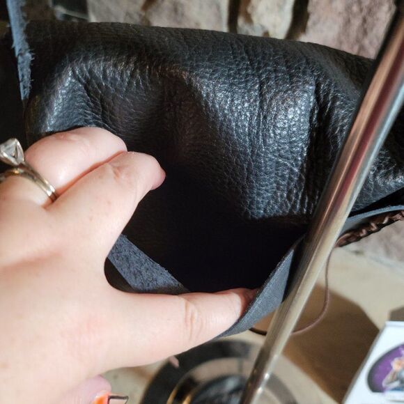 🔷️HOLD Genuine Bison Hide Crossbody Purse Bag Handmade by Native Americans BNA4 - Picture 5 of 10